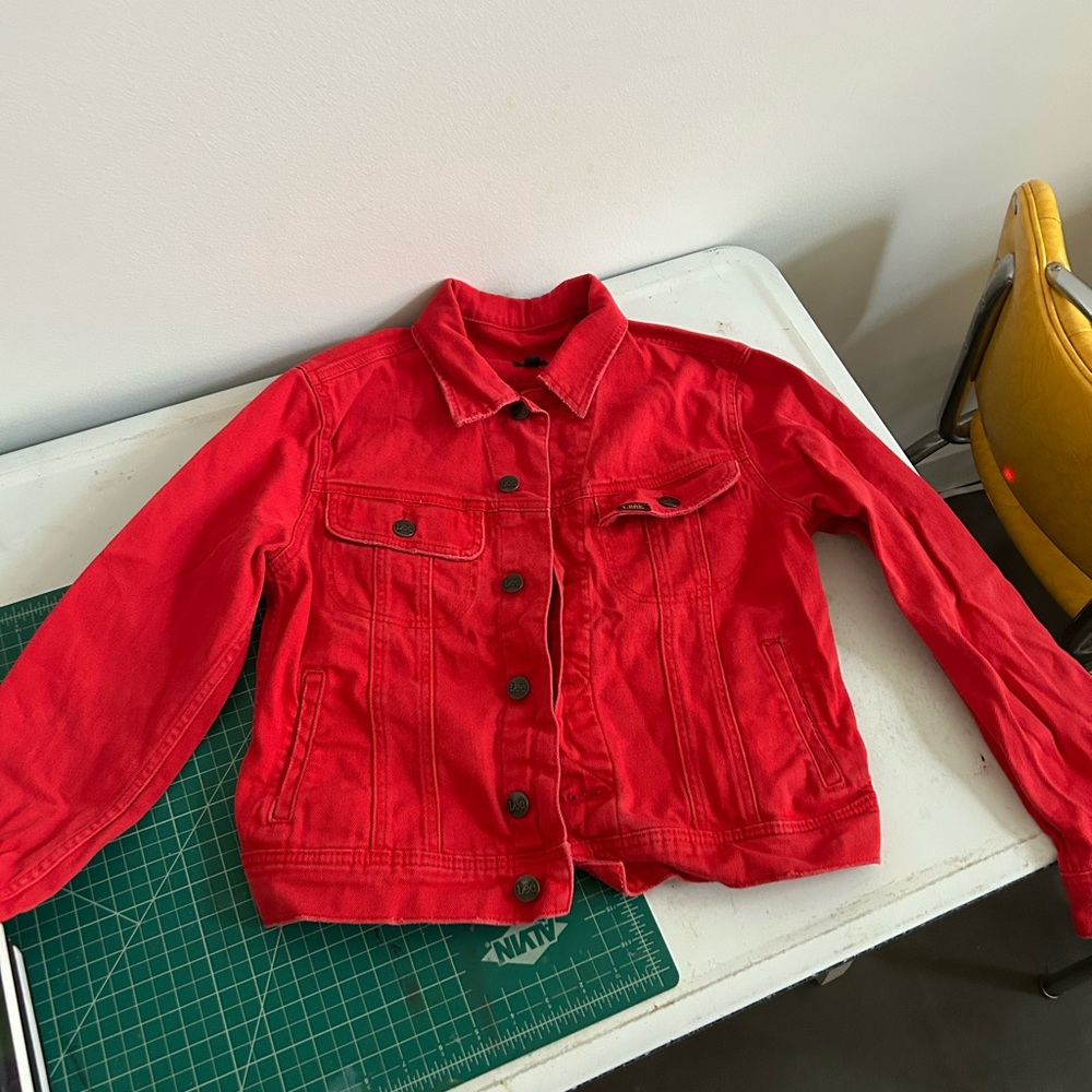 Lee Bright Red Jean Jacket